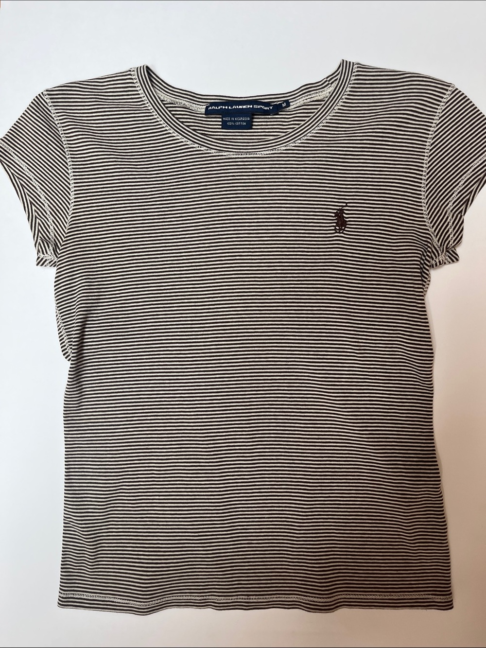Ralph Lauren polo’s 3 top bundle of Pink, Light Blue & Brown/beige Striped - Picture 4 of 9